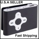 Black Cross Shape Mini Clip Mp3 Player Support 8 GB Micro SD Card