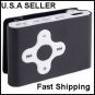 Black Cross Shape Mini Clip Mp3 Player Support 8 GB Micro SD Card