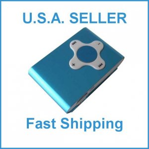 Blue Cross Shape Mini Clip Mp3 Player Support 8 GB Micro SD Card