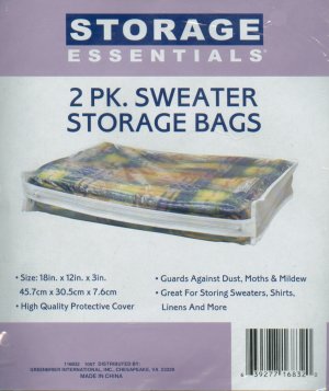 Storage Essentials 2 Pk. Zippered Sweater Bags (Set of 2)