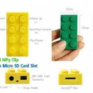LEGO Block Mp3 Player Support Up To 8 GB Micro SD Card+ Earphones + USB Cables YELLOW