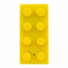 1GB LEGO Block Mp3 Player Support Up To 8 GB Micro SD Card+ Earphones + USB Cables YELLOW