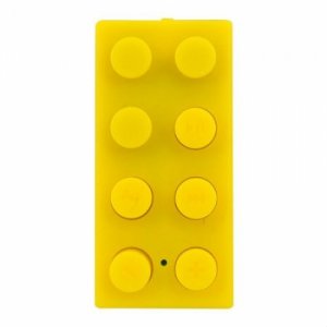 1GB LEGO Block Mp3 Player Support Up To 8 GB Micro SD Card+ Earphones + USB Cables YELLOW