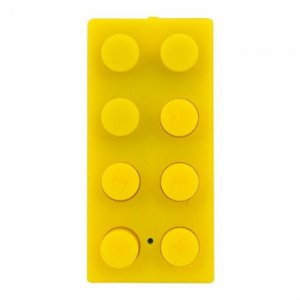 4GB LEGO Block Mp3 Player Support Up To 8 GB Micro SD Card+ Earphones + USB Cables YELLOW