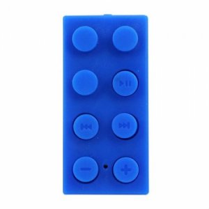 4GB LEGO Block Mp3 Player Support Up To 8 GB Micro SD Card+ Earphones + USB Cables BLUE