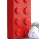 4GB LEGO Block Mp3 Player Support Up To 8 GB Micro SD Card+ Earphones + USB Cables RED