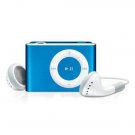 1GB Mini Metal Clip Mp3 Player Support TF/ Micro SD Card  BLUE