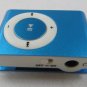 2GB Mini Metal Clip Mp3 Player Support TF/ Micro SD Card BLUE