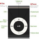 4GB Mini Metal Clip Mp3 Player Support TF/ Micro SD Card  BLACK