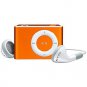 1GB Mini Metal Clip Mp3 Player Support TF/ Micro SD Card  ORANGE