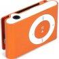 4GB Mini Metal Clip Mp3 Player Support TF/ Micro SD Card  ORANGE