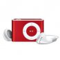 2GB Mini Metal Clip Mp3 Player Support TF/ Micro SD Card RED