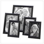 #14277 Black 5-Piece Photo Frames