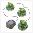 #13224 Solar Frog Trio Garden Décor