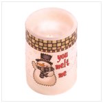 #14368 Friendly Snowman Flameless Candle