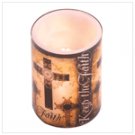 #14370 Keep The Faith Flameless Candle