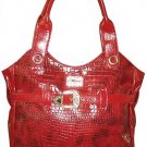 Croco Print Tote