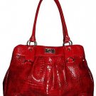 Croco Print Satchel