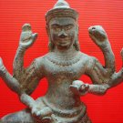 Rare Antique Khmer Angkor Buddha Statue Bronze Old