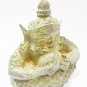 6"Brass Buddha TINY RAHU OM JUN MOON WEALTH MONEY LUCKY THAI MAGIC BLESSED AMULET THAILAND GIFT