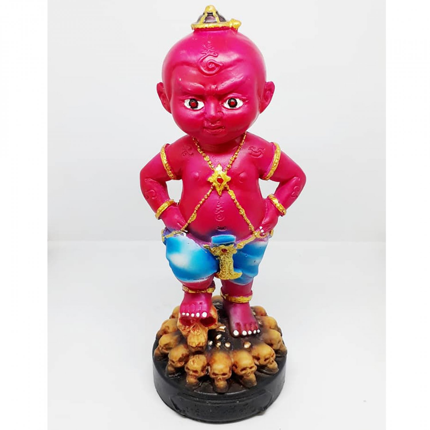 4" Business Trader Amulet Statue Thai KumaanTong Midsaa Lucky Magic Pendant by Archan Manit