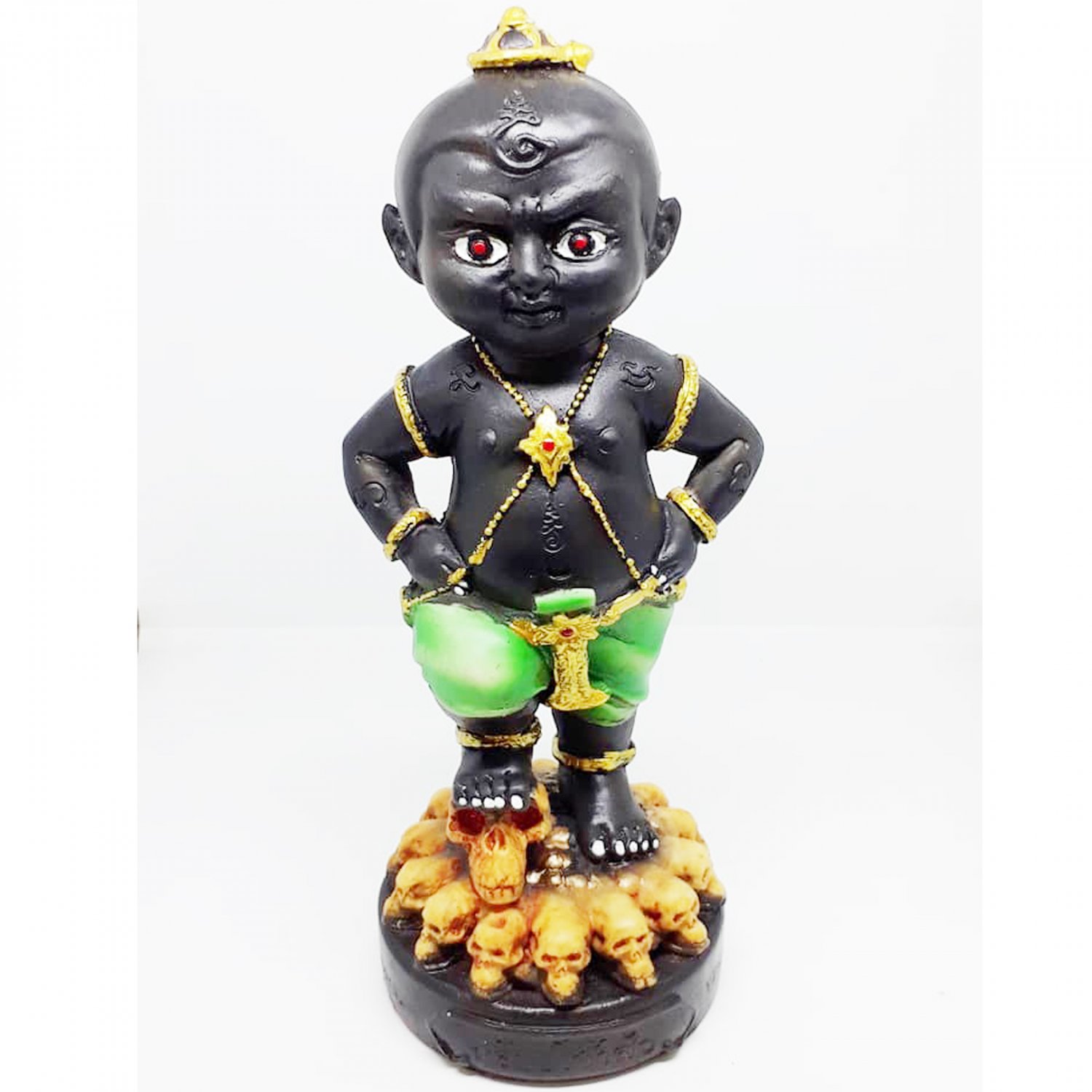 4" Business Trader Amulet Statue Thai KumaanTong Midsaa Lucky Magic Pendant by Archan Manit