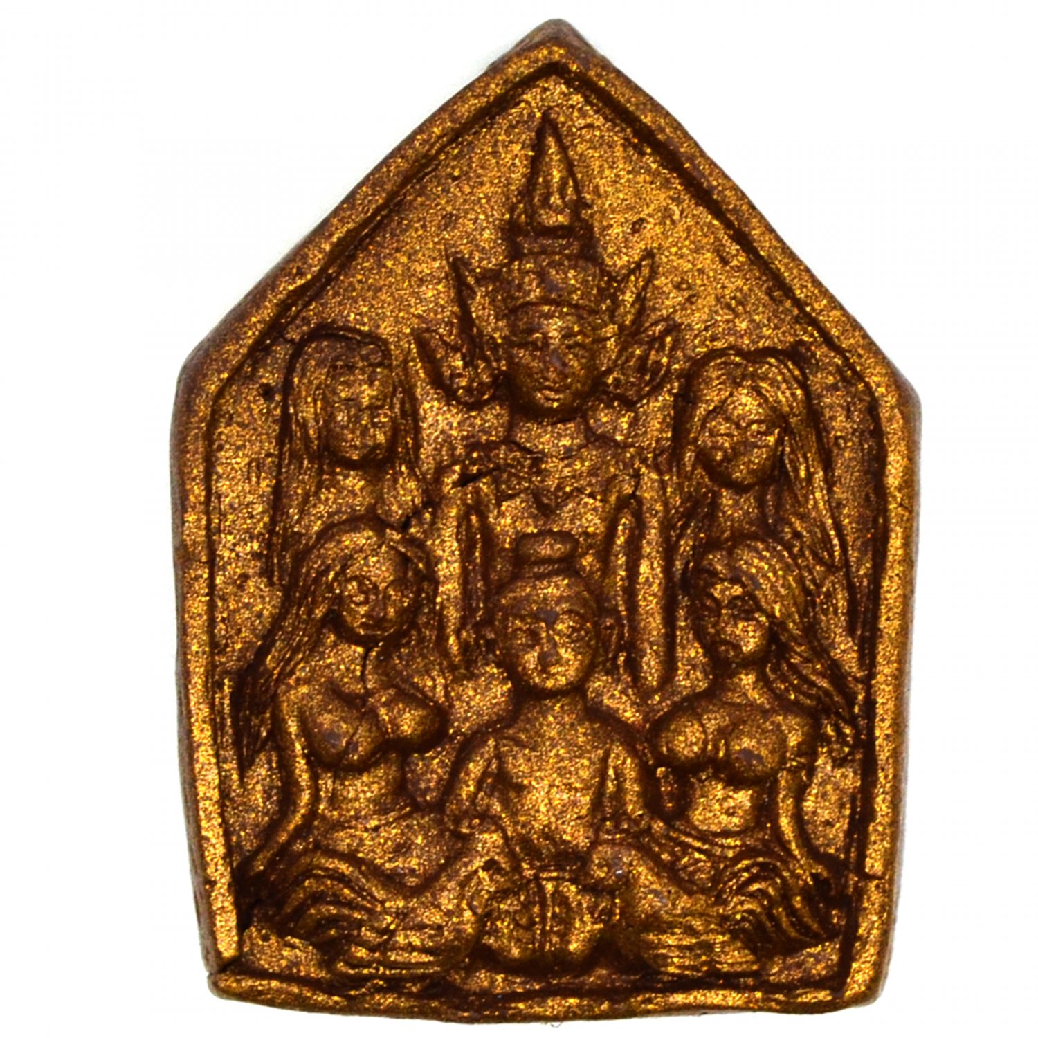 Magic Love Phra Khunpaen Gold Pendant Charming By Kruba Kampeng Charm Luck Love Attraction