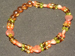 Bead & heart bracelet
