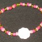 Bead & flower bracelet