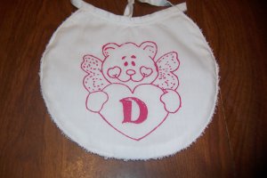 Angel Bear Monogrammed Bib