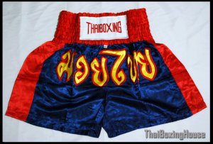 thai boxing shorts blue/red sizeL