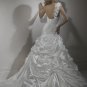 Pleat Embellished Single Shoulder Wedding Bridal Prom Dress