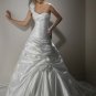 Pleat Embellished Single Shoulder Wedding Bridal Prom Dress