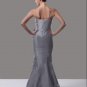 Custom Made- Bowknot Pleated Chest Spaghetti-straps Wedding Bridal Bridesmaid Ball Dress Grey