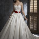 Custom Made- Back Bowknot Embellished Spaghetti Strap Wedding Bridesmaid Ball Dress