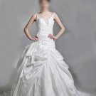 Custom Made- Backless Beaded Embroidery Court Train Wedding Dress Bridesmaid Ball Prom Gown