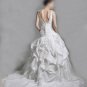Custom Made- Backless Beaded Embroidery Court Train Wedding Dress Bridesmaid Ball Prom Gown