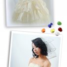 Custom Made- Barbie Princess Pleated Lace Wedding Dress White Cocktail Bridesmaid Ball Prom Gown