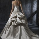 Custom Made- Bead & Sequin Embellished Strapless Wedding Dress Cocktail Bridesmaid Ball Prom Gown