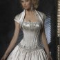 Custom Made- Bead & Sequin Embellished Strapless Wedding Dress Cocktail Bridesmaid Ball Prom Gown