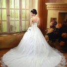 Custom Made- Beads Embellished Layered Wedding Dress Cocktail Bridesmaid Ball Prom Gown S4