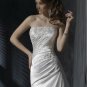 Custom Made- Beads Embellished Pleated Strapless Wedding Dress Cocktail Bridesmaid Ball Prom Gown S5