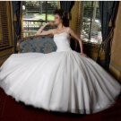 Custom Made- Beads Embellished Strapless Sweetheart Wedding Dress Cocktail Bridesmaid Ball Prom Gown