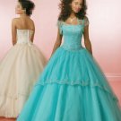 Custom Made- Beads Embellished Strapless Sexy Wedding Dress Cocktail Bridesmaid Ball Prom Gown