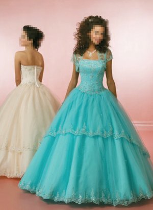 Custom Made- Beads Embellished Strapless Sexy Wedding Dress Cocktail Bridesmaid Ball Prom Gown