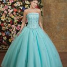 Custom Made- Beads Embellished Strapless Sexy Wedding Dress Cocktail Bridesmaid Ball Prom Gown Q2