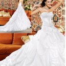 Custom Made- Bead Embellish Tube Long Hem Wedding Dress Cocktail Bridesmaid Ball Prom Gown Y