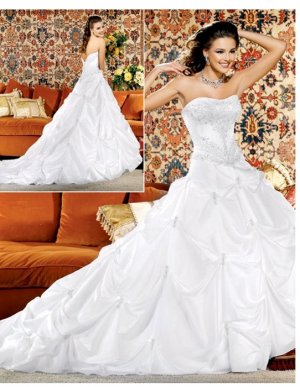 Custom Made- Bead Embellish Tube Long Hem Wedding Dress Cocktail Bridesmaid Ball Prom Gown Y