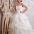Custom Made- Bead Layered Tube White Wedding Dress Cocktail Bridesmaid Ball Prom Gown Y