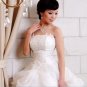 Custom Made- Bead Layered Tube White Wedding Dress Cocktail Bridesmaid Ball Prom Gown Y